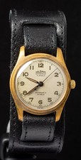 Delbana Military Herren Handaufzug Vintage Swiss Uhr -- funktioniert