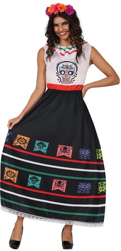 Mexikanerin kostüm totenkopf - kostüm,