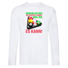 Weil ich es kann | Billardspieler | Pool | Snooker | Kugeln Long Sleeve Weiß