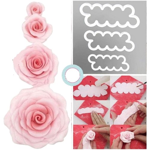 Kuchen ausstecher set rosen - set,
