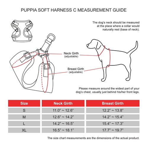 Puppia soft harness m - c,,