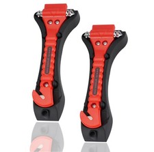 2er Notfallhammer Autozubehör Set Nothammer - mit Gurtschneider - Gurtmesser -