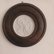 Meissen Plakette Reiter mit