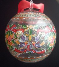 Hutschenreuther Glas Weihnachtskugel 1994 Deutschland Germay Christmas Ball OVP