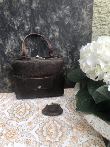 Antike handtasche leder mit - antike,