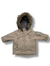 ZARA Baby Jungen Kunstfell Mantel mit Kapuze 6-9 Monate beige 2-in-1 Jacke warm Freizeit