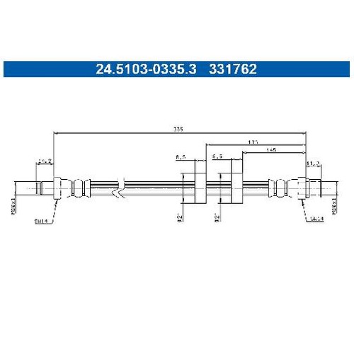 Bremsschlauch vorne für - 2x,