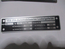 Nameplate ID Plate Sign IFA