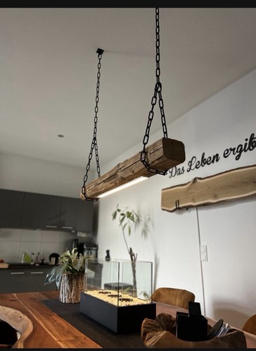 Diy esstischlampe holzbalken - diy,