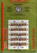 2005 A 1200 Jahre Magdeburg, 10€ NUMIS-Blatt, ab 5 Portofrei