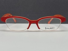 Eschenbach Brille rot orange 4093 Brendel eckig oval kleine Gläser xs Halbrand