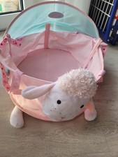 Baby Annabell Puppenbett mit Mesh-Himmel – Schafdesign