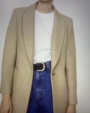 Damen Woll Mantel Leicht