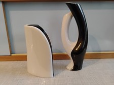 Lindner vase schwarz weiß - 2x, schwarz-weiß