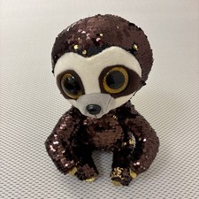 Glubschi Glitzer Faultier Kuscheltier TY BOOS DANGLER 24 cm - Pailletten