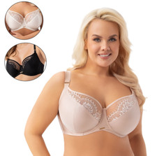 Bügel BH schwarz beige creme große Größen starker Halt breite Träger Gorsenia