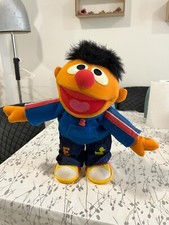 Vintage Ernie Superstar Sesamstraße Fisher-Price Mattel 2000 spricht Deutsch 15"