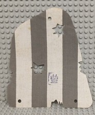 Stoff Segel B-Ware abgenutzt weiß dunkel grau gestreift Schiff sailbb13