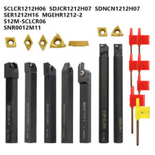 10mm/12mm Wendeplatten Drehmeißel Abstechstahl Klemmhalter Halter Bohrstange Set