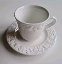 7 weiße Tassen mit Untertassen "Franco Giorgi" by Quadrifoglio, gebraucht