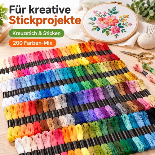 200x stickgarn fädig - 8m, 6