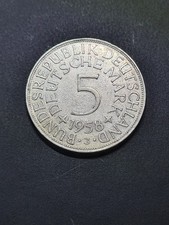 Münze BRD Silberadler 5 Deutsche Mark 1958 J