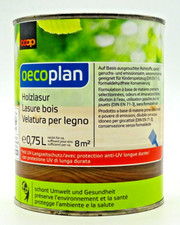 Oecoplan Holzlasur PU Lasur UV-Langzeitschutz innen/außen mahagoni - 0,75 L