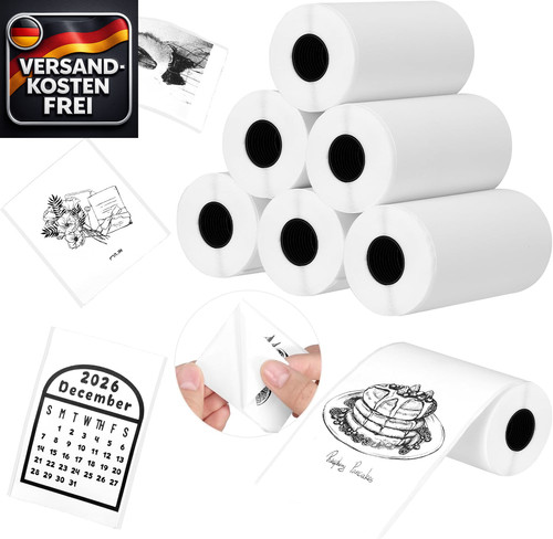 Mini drucker rollen - rollen, 6er