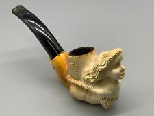 PFEIFE AUS MEERSCHAUM BERAUCHT MEERJUNGFRAU 14,5cm LANG MEERSCHAUMPFEIFE