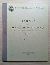 Italienisches Schiffsregister - Regeln des italienischen freien Randes - Aufl. 1933