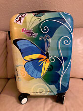 FERDUCCI Reise Trolly Koffer Rollen Teleskop 50x34x25 Bunt Schmetterling Hartsch