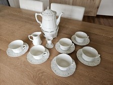 Alt Tirschenreuth, Baronesse, Teeservice, grün-weiß, 6 Personen, 17 Teile