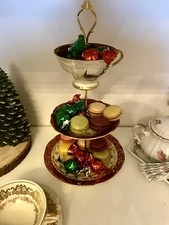 Etagere 3-stöckig Porzellan