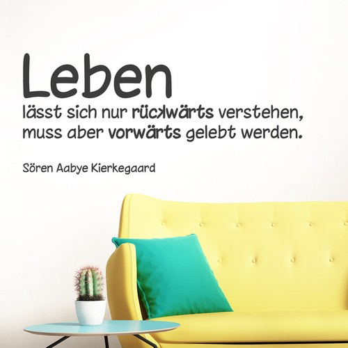 Wandtattoo zitat leben lässt - "leben,