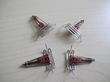 2 Paar Original Sommerfeldt H0 Einholmstromabnehmer Rot lackiert. Wie Neu