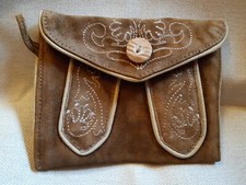 LEDERHOSE Krachlederne LEDER Geldbörse Trachten Dirndl Bierkönig Malle Tasche