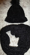 Set,  2 tlg,  Strickmütze mit Strickschal , chinchilla, 2tlg. NEU!!!