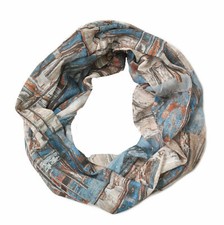 LoopSchal Seide Seidentuch Halstuch Tuch Schlauchschal Damen Farbverlauf Blumen 