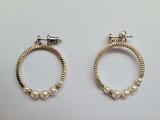 Wunderschöne Ohrringe mit Perlen von Fossil