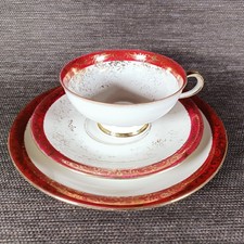 Sammeltasse + Untertasse + Teller,  3teilig, J. Seltmann Vohenstrauß, Porzellan