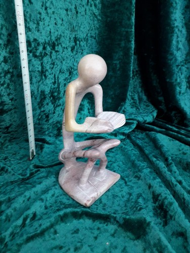 Speckstein skulptur lesender - lesender, |