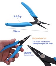 Soft Grip Präzision Pinzetten Zange Elektronik Bastel Fein Spitz Zange