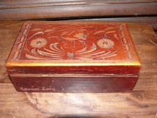 Antike Holzschatulle mit Schnitzerei – Handarbeit – Kitzbühel – Vintage Holzbox