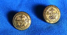 2 Uniformknöpfe NDL Norddeutscher Lloyd Bremen  Feuer vergoldet alt Marine