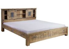 Bett groß Doppelbett inkl. 6 Fächer Ehebett Holzbett massiv Mangoholz 180x200