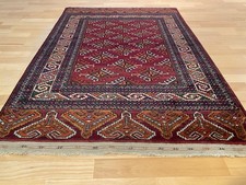 6320 Handgeknüpfter Afghan Buchara 160x110cm  Orientteppich Carpet Tappeto Rug