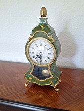 alte Pendule Uhr Schmid Aufziehuhr Vintage  Bemalt schöne Uhr Rarität