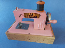 Kindernähmaschine Regina Nähmaschine Blech auf Holzsockel Anleitung +  OVP