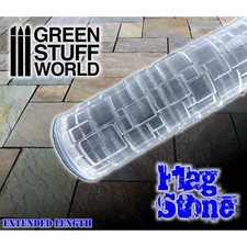Green Stuff World Strukturwalze Flag Stone Fliesen Strukturrolle Rolling Pin