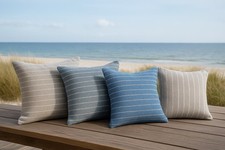 Outdoor Kissen gestreift – Wetterfest, 1 Stück, viele Farben